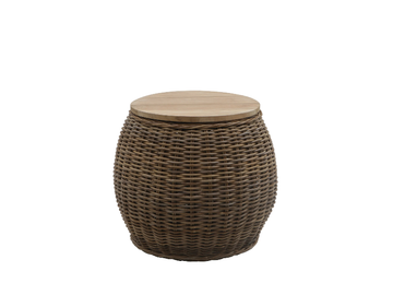 BONGO - Round wicker garden side table by Il Giardino di Legno - view 2